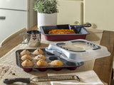 Bandeja de horno Sweet Cherry, para 12 muffins, con tapa, plástico acero, rojo cereza Bandejas y moldes para horno Naty Shop