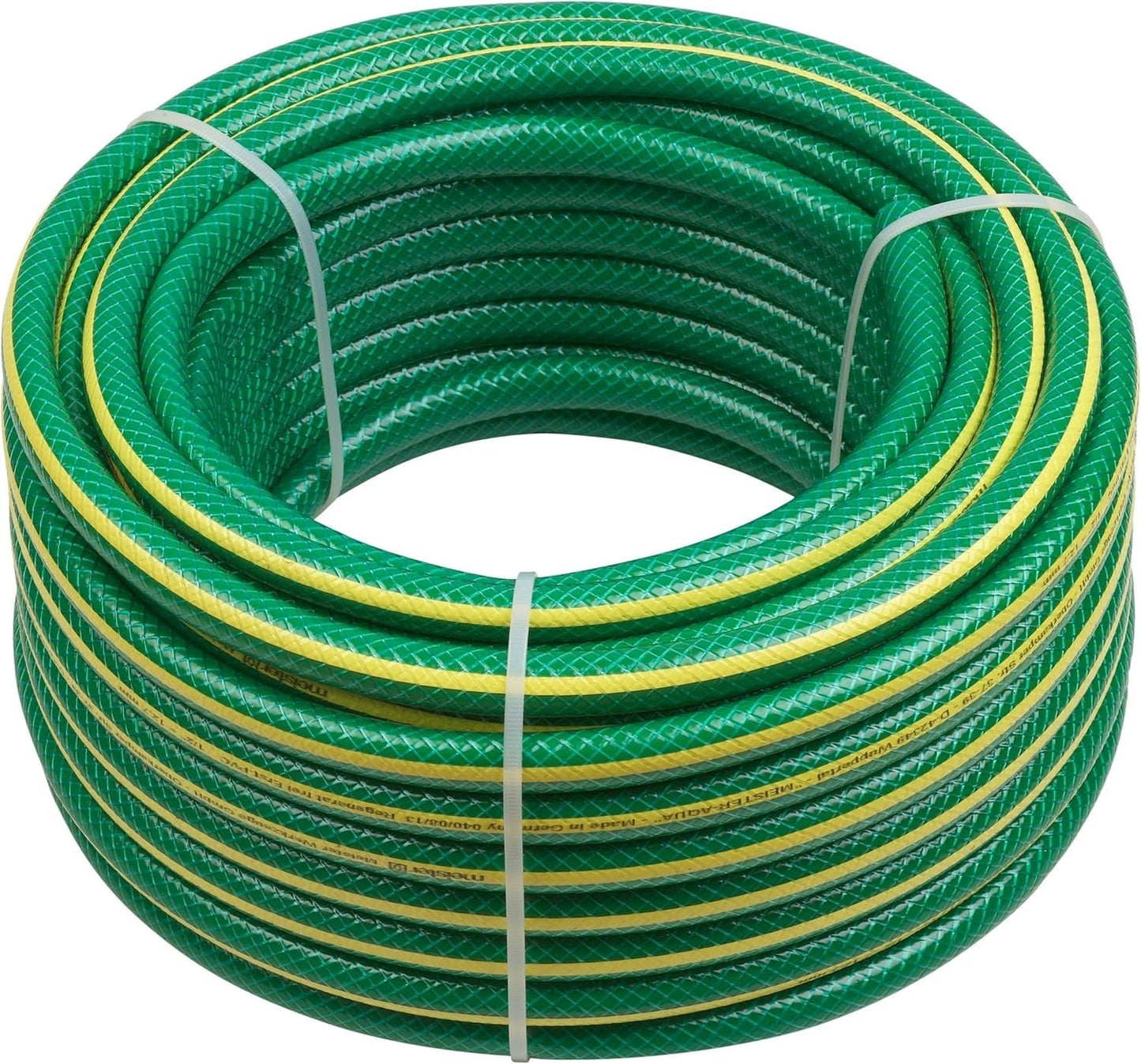 Meister Manguera de jardín tejida en cruz 19,05 mm (3/4 pulgada) - Longitud 20 m - Para regar áreas pequeñas - Resistente al aplastamiento y la abrasión - Resistente a los rayos UV, Manguera de jardín de PVC virgen, Manguera de agua, 9920310