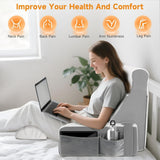 Almohada de lectura grande con soporte para el cuello y reposabrazos extraíbles, almohada de respaldo para cama, almohada de respaldo ergonómica con brazo, bolsillo y funda lavable para leer y ver televisión.