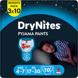 HUGGIES Pañales de noche Drynites, para niño 4-7 años (17-30 kg), 30 piezas Naty Shop 17-30 Kg 10 piezas
