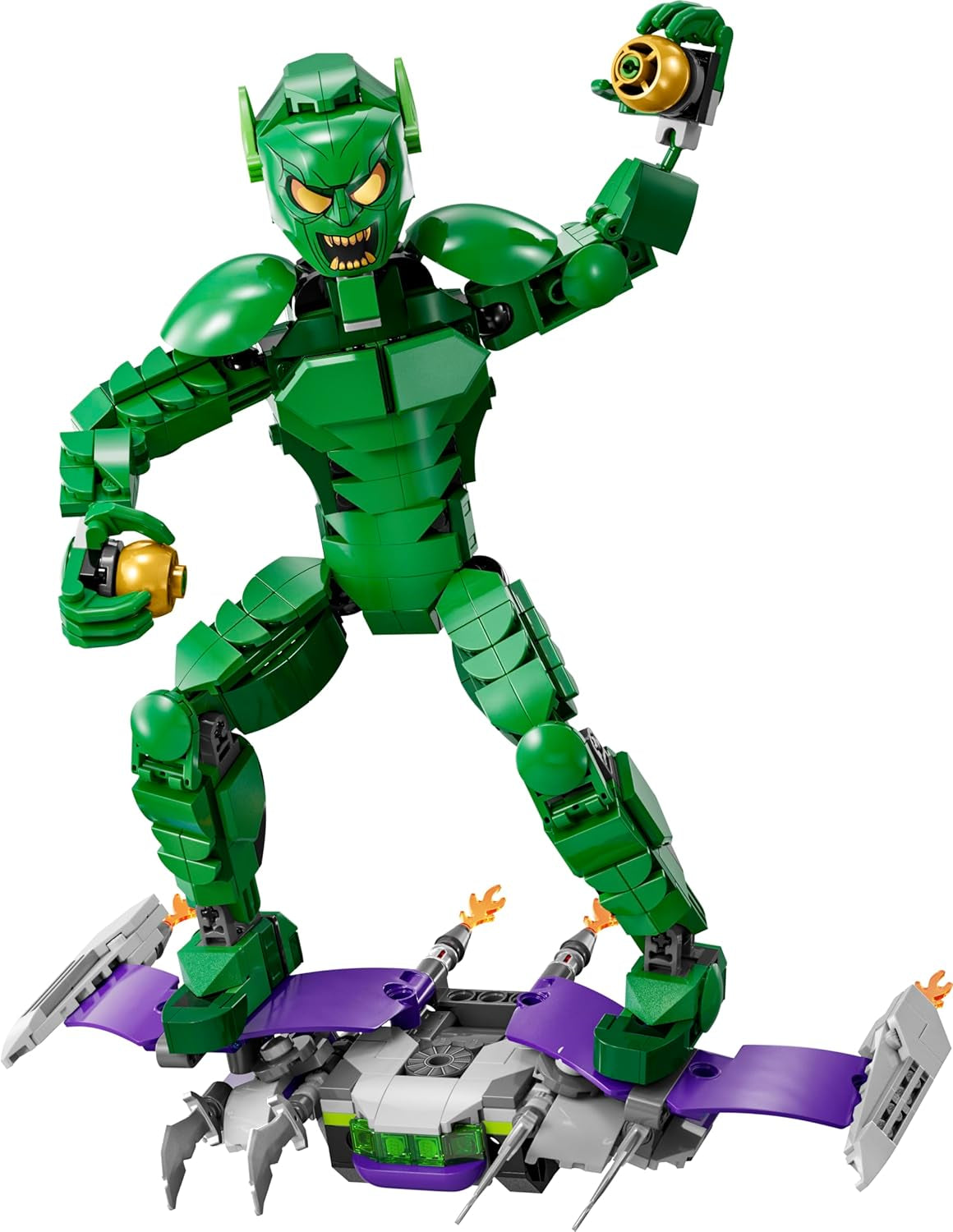LEGO Marvel Figura de Construcción del Duende Verde, Supervillano, Juguete de Construcción Móvil para Niños a partir de 8 años, Niños y Niñas, Set del Universo Spider-Man con Deslizadores y Bombas de Calabaza, Idea de Regalo de Superhéroe 76284 Juegos de Construcción Besuche den LEGO-Store