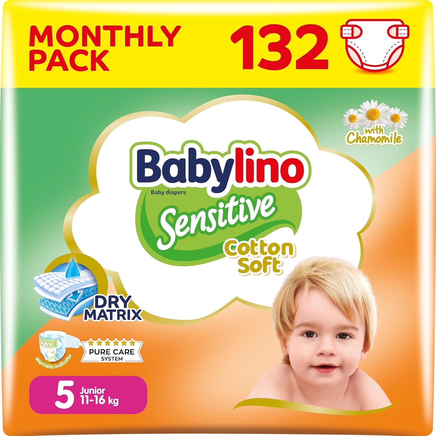 Pañales para bebés sensibles, talla 7, extra grande plus (+15 kg), 14 piezas
