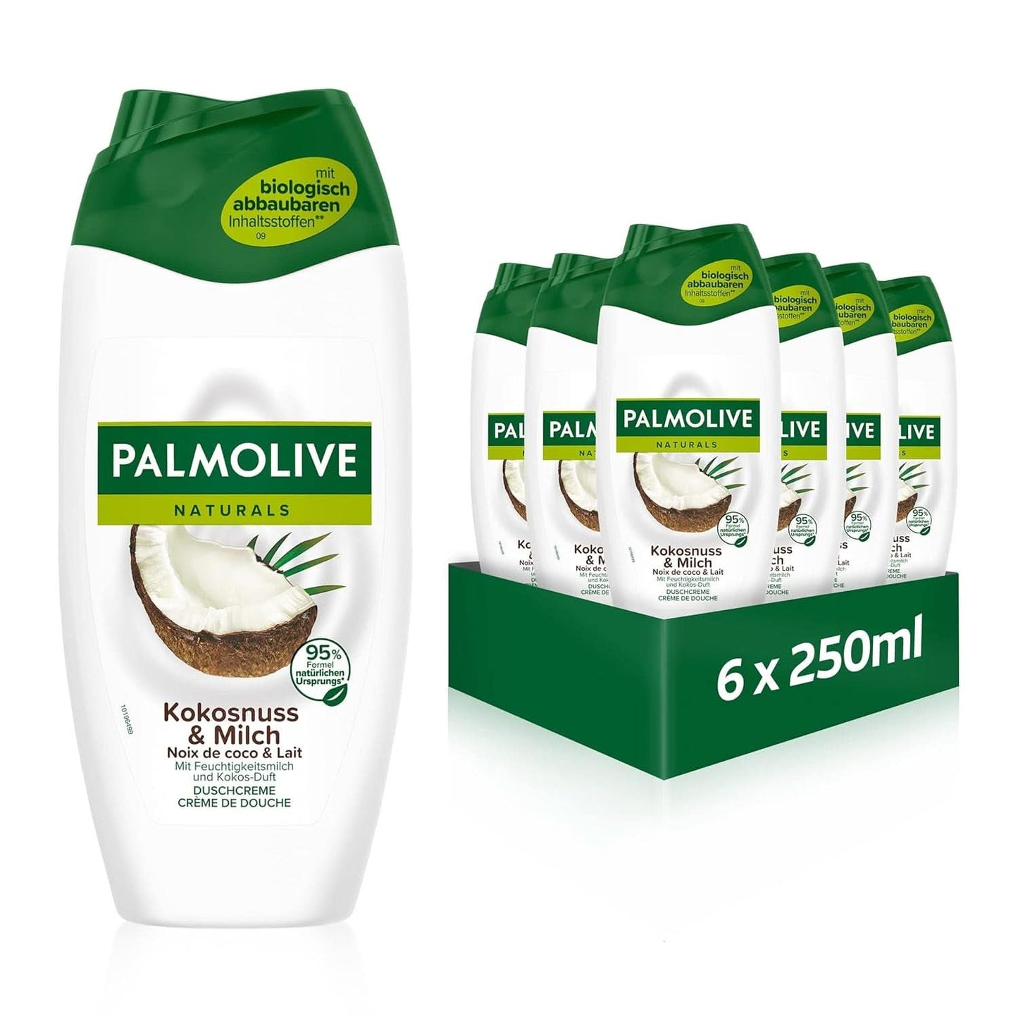 Palmolive Naturals Gel de Ducha Leche de Coco, 6 x 250ml Naty Shop Ducha y Baño