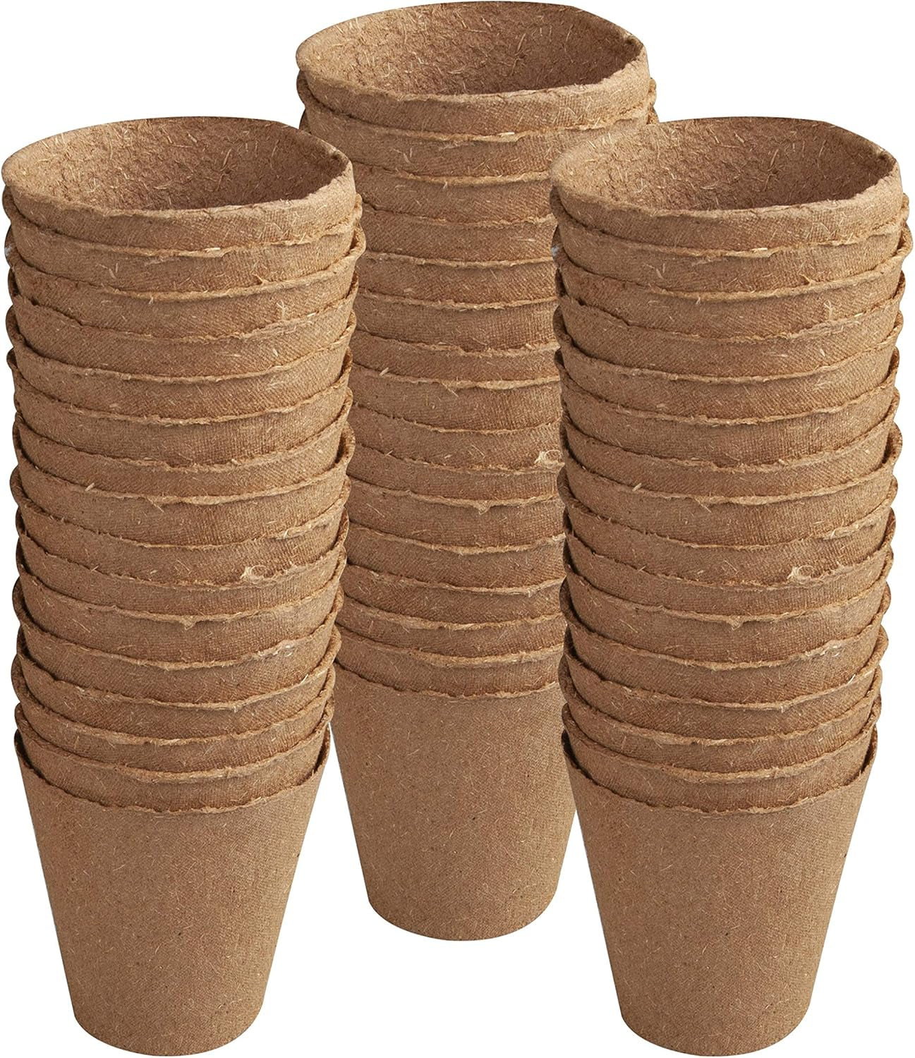 Macetas para plántulas Windhager, 48 piezas, 8 cm de diámetro, marrón, sin turba, 04343