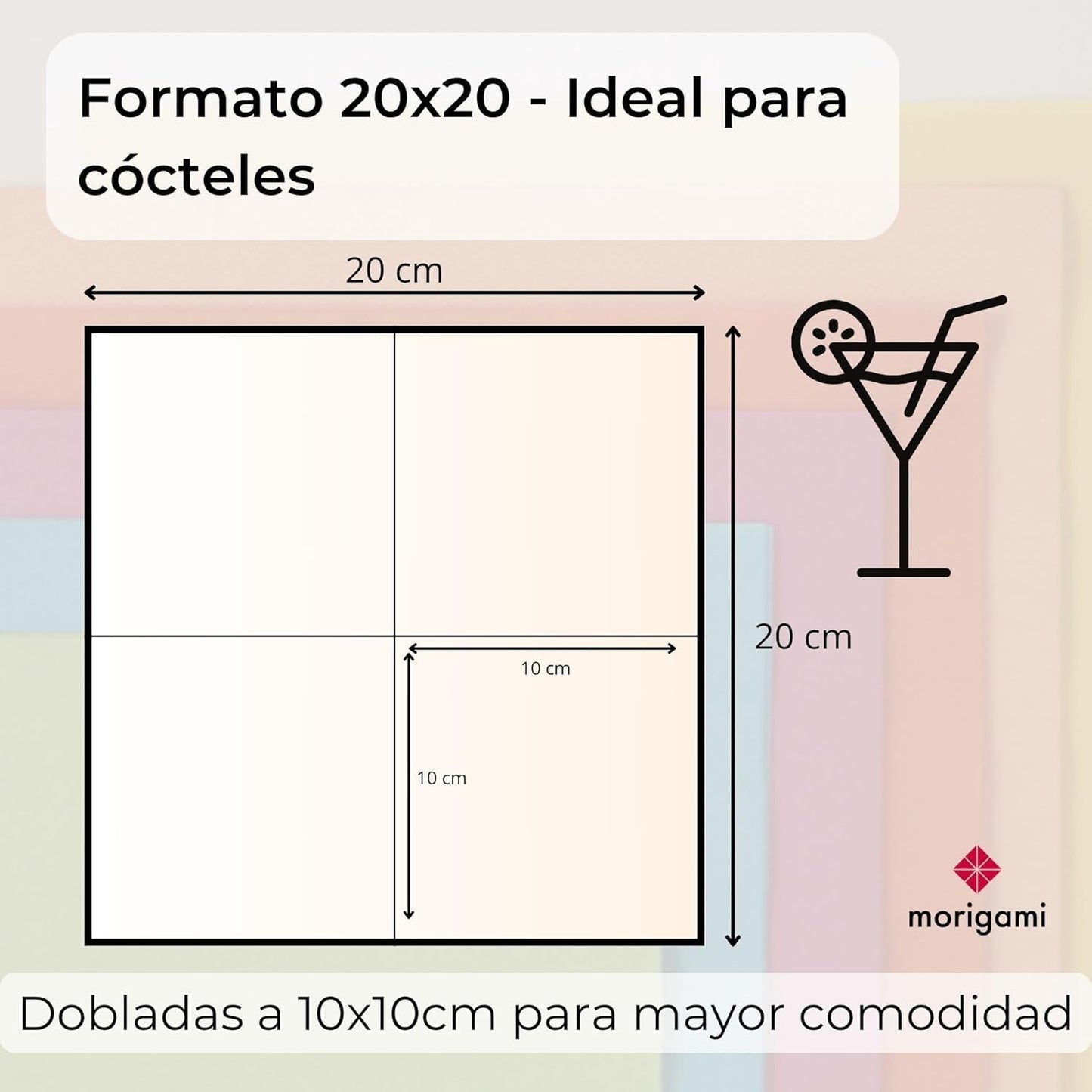 , Servilleta de papel para cóctel, pliegue 1/4, encaje, 150 servilletas, blanco