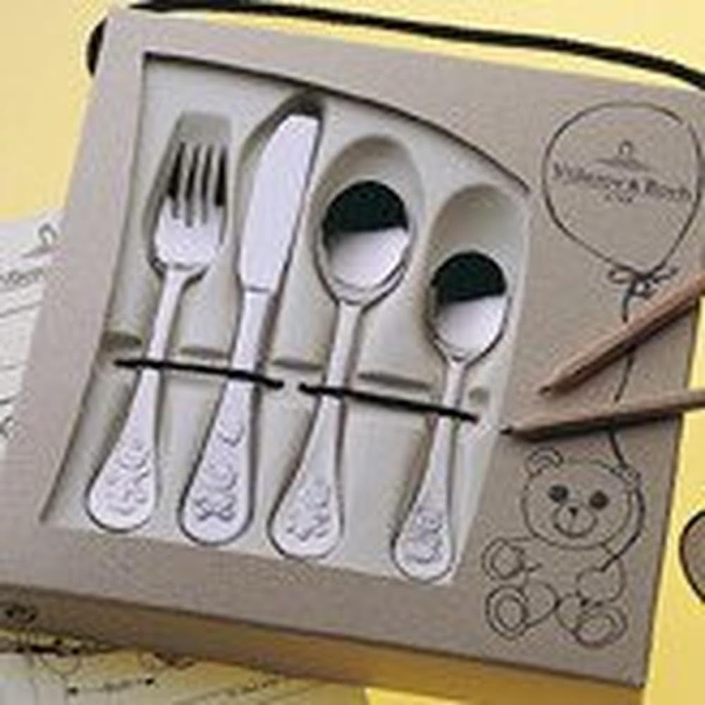 Villeroy And Boch Cubertería infantil Teddy 4 piezas, acero inoxidable 18/10 Cocina Naty Shop