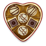 Chocolate Lindt desde el corazón | 30 gramos | 6 bombones con Marc de Champagne, Coeur à l'Orange, chocolate con leche crujiente y mazapán de naranja en una bonita caja en forma de corazón | Regalo de chocolate | regalo de chocolate
