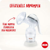 Set Sacaleches Manual NUK, Almohada Suave de Silicona, 2 Biberones Perfectamente Combinables, 150 ml Accesorios Alimentación y Lactancia Bebe Naty Shop