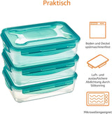 Amazon Basics Set de Contenedores para Congelador, con Tapa, Antigoteo, Apilables, Frigorífico/Congelador, Sin BPA, Plástico, Apto para Microondas y Lavavajillas, 3 x 1,2 L, Cajas Transparentes para Conservar Alimentos Naty Shop
