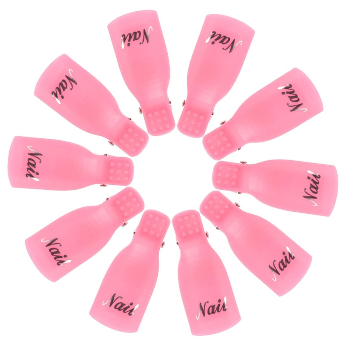 Hanyousheng Nagellacentferner Clips, Nagel Clips, 10 Stück Schwarz Nagelclips, Nagel Klammer, Nails Art ​Gel Cap, Soak off Clip Cap UV Gel Poliermittel Entferner Wrap Nail Tool