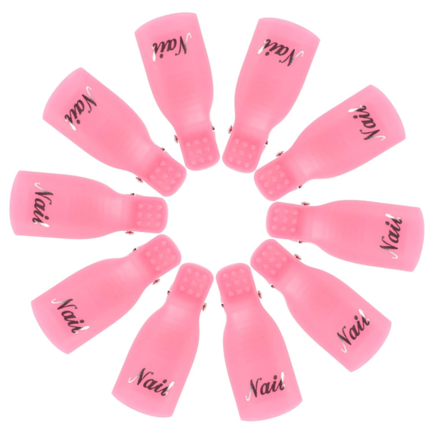 Hanyousheng Nagellacentferner Clips, Nagel Clips, 10 Stück Schwarz Nagelclips, Nagel Klammer, Nails Art ​Gel Cap, Soak off Clip Cap UV Gel Poliermittel Entferner Wrap Nail Tool