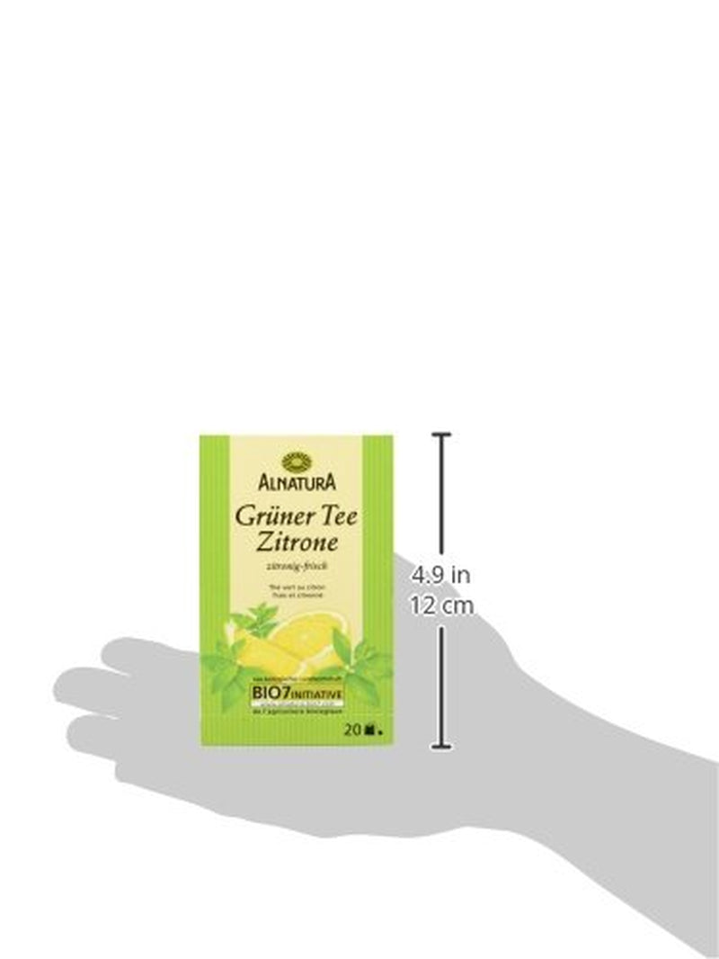 Té verde ecológico con limón, 20 bolsitas, 40 g