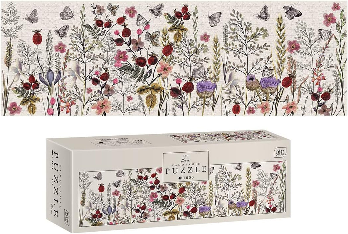 Flores nº1 - Puzzle panorámico de 1000 piezas para adultos Puzzle Naty Shop