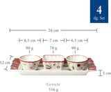 Villeroy & Boch - Toy's Delight Salsera, 4 piezas, fuente con cuencos, juego de salsas navideñas, decoración de mesa de juguete, bandeja para servir, cuencos, vajilla navideña, porcelana premium