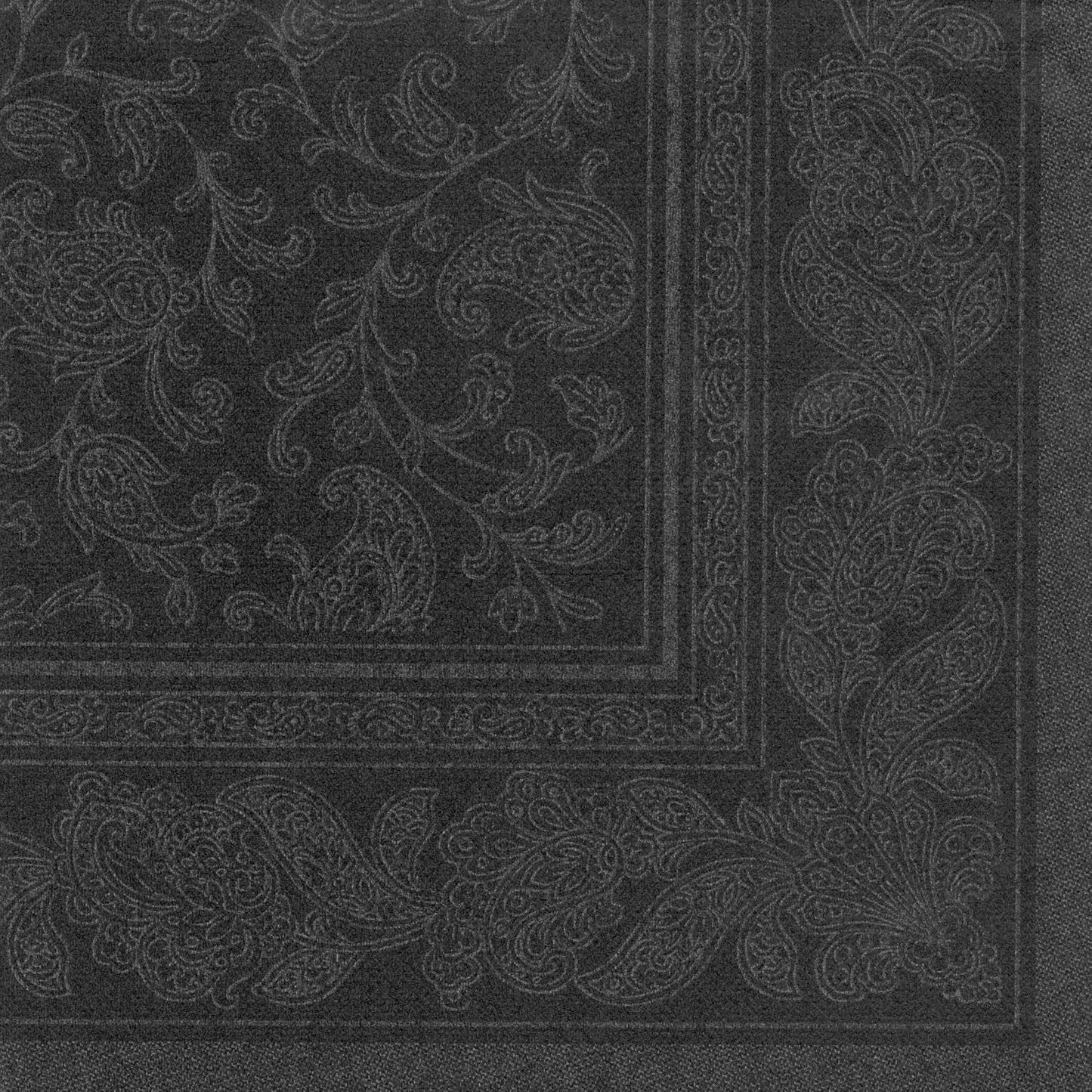 50 Servilletas Colección ROYAL pliegue 1/4 40 X 40 negro "Adornos"