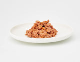 MjAMjAM - Comida húmeda premium para gatos - Bolsa exprimible - Pollo jugoso con deliciosas zanahorias Paquete de 12 (12 x 125 g) Sin cereales con carne extra