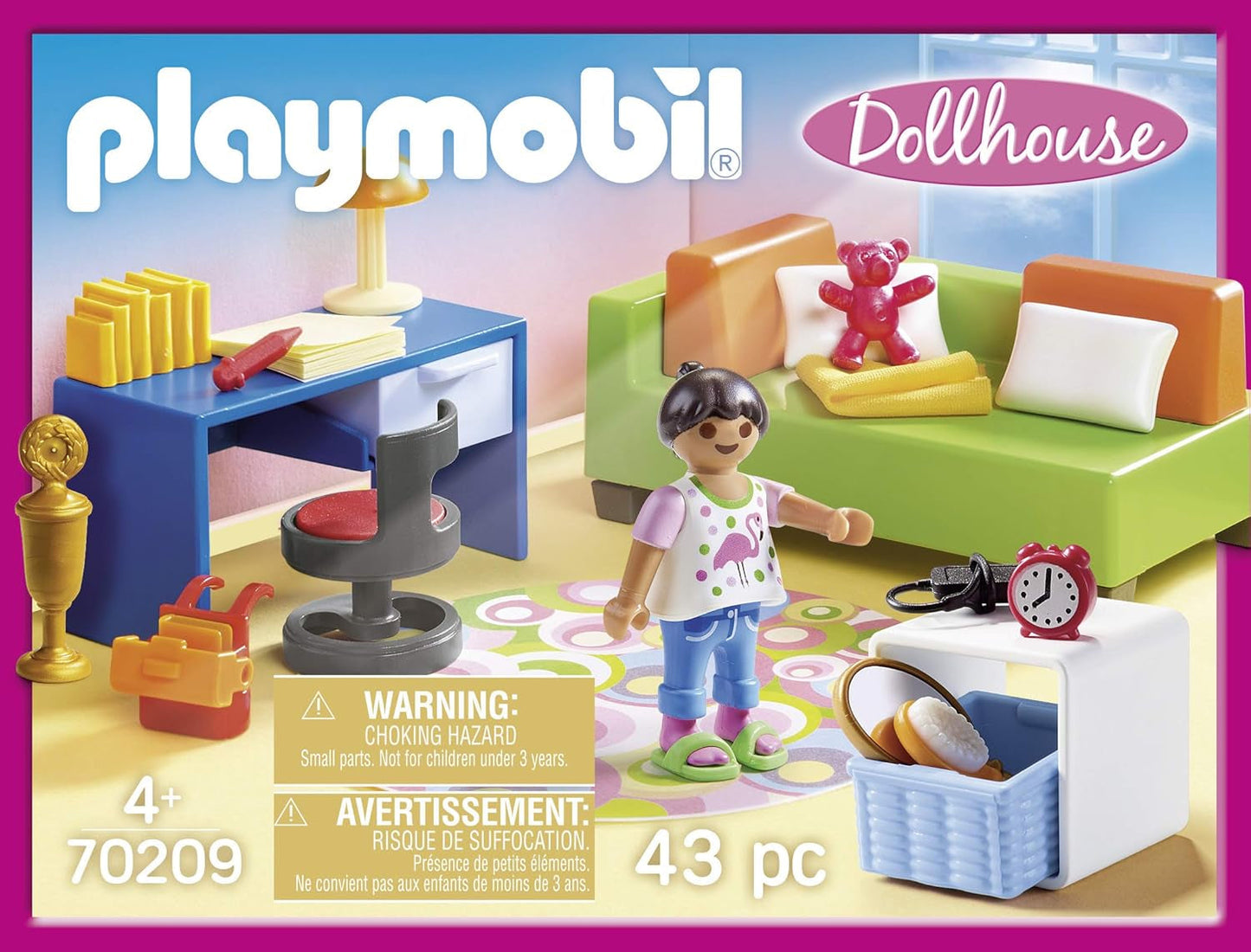 CASA DE MUÑECAS PLAYMOBIL 70209 Habitación juvenil con figura de niña y complementos, a partir de 4 años Casas de Muñecas Naty Shop