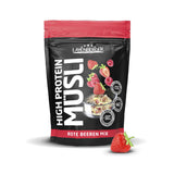 Layenberger Muesli 3K rico en proteínas, 50% Eiweiß y 18% Kohlenhidrato - Paquete individual (1X 390 G) - Schoko-Nuss Cereale Naty Shop 360 G (1 paquete) Rote Beeren Mix