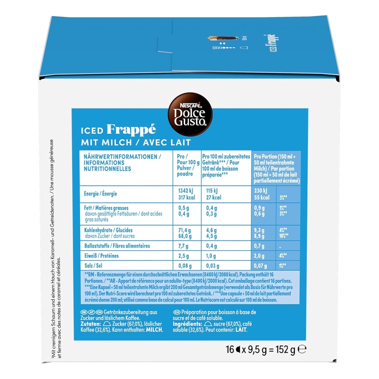 NESCAFÉ DOLCE GUSTO Frappé Kaffeekapseln Paquete de 3 (3 x 16 Kapseln)