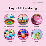 Colorante alimentario rosa Goodbake (11 ml) - Colorante alimentario intenso - Color muy concentrado - Para colorear pasteles, fondant, crema de mantequilla, bebidas, limo y muchos otros artículos. 100% vegano