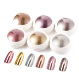 BISHENGYF Polvo de uñas cromado de oro rosaNeue Upgrade Grosse Kapazitä Chrom PulverSuper-Spiegeleffekt Metall Mirror Chrome Powder -Neon Glassy Pearl Effect Glitter Nagelkunst Pulver para salón de bricolaje