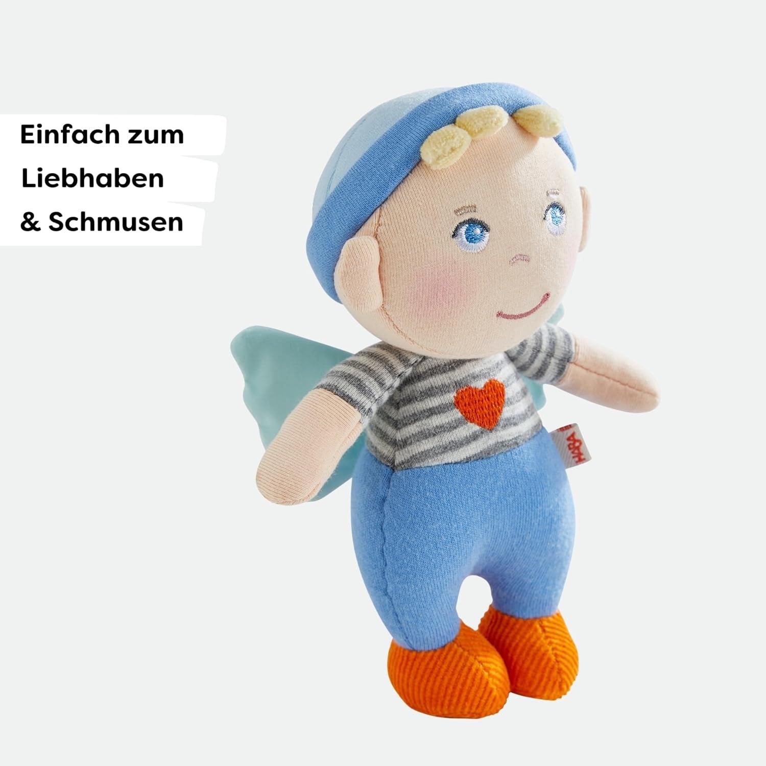 HABA Colchonetas con forma de ángel de la guarda - Bonita muñeca textil (15 cm), regalo de bienvenida ideal para bebés y niños pequeños - Lavable a 30 °C - 2011869001