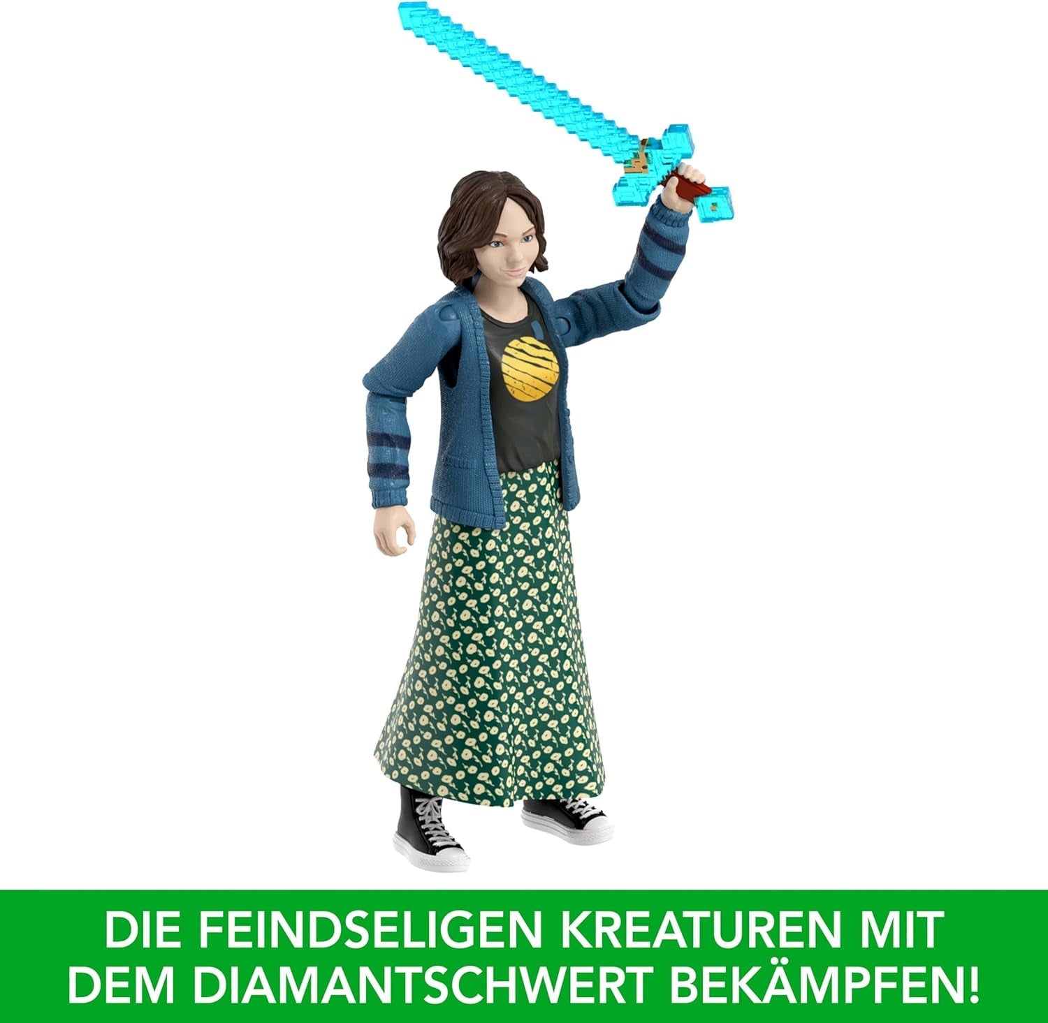 Mattel Minecraft Story Set con 4 figuras de acción y 3 accesorios Encuentros en el Overworld Set Juguete coleccionable inspirado en la película Minecraft JFR70 Figuras de acción Naty Shop
