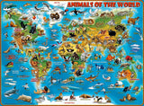 Ravensburger Puzzle para niños - 13257 Animales alrededor del mundo - Puzzle de mapamundi para niños a partir de 9 años, con 300 piezas en formato Xxl Puzzle Naty Shop