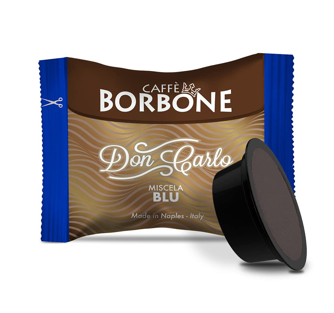 Caffè Borbone Kaffee Kapseln Don Carlo, Blue Mischung - 100 unidades - Compatible con Kaffeemaschinen der Marke Lavazza®* A Modo Mio®*
