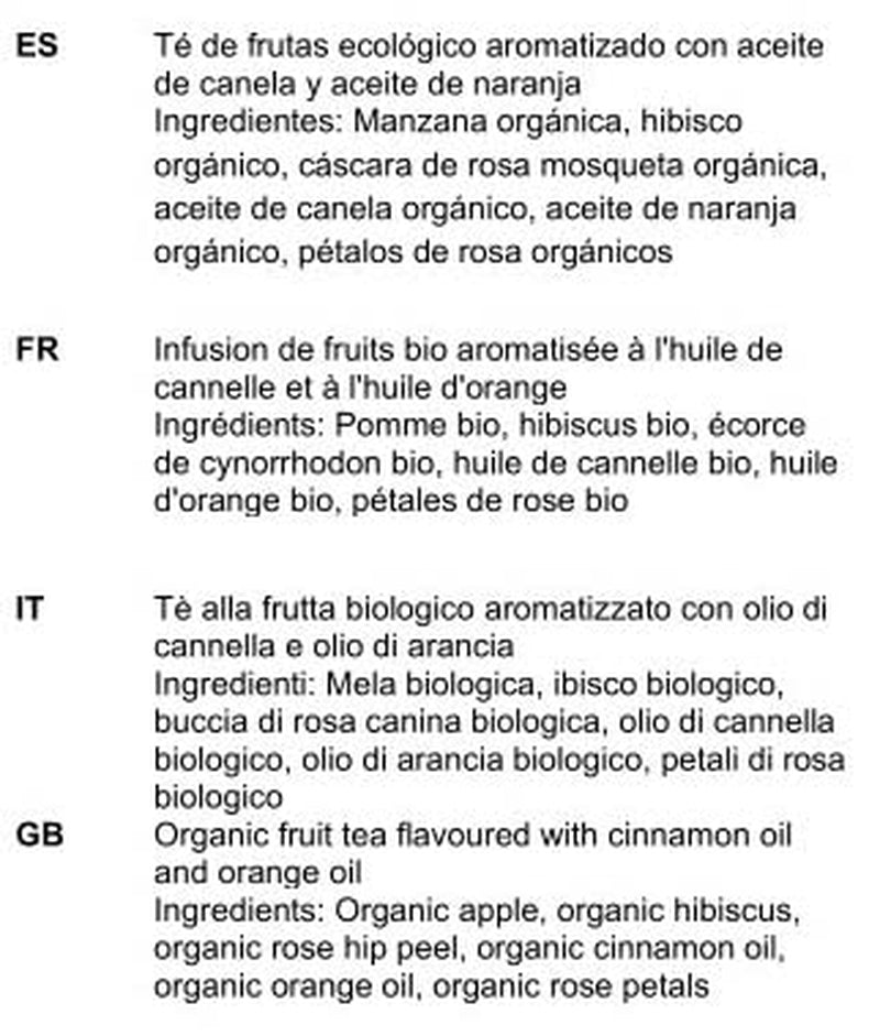Té de Navidad orgánico 10 X 100G, Té Paulsen Té de frutas Controlado para residuos