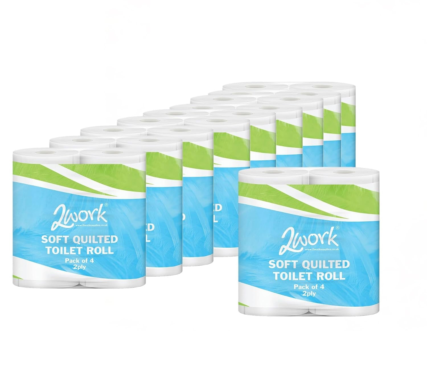 Star Dq4Pk Papel higiénico de lujo acolchado 2 capas blanco (40 piezas)