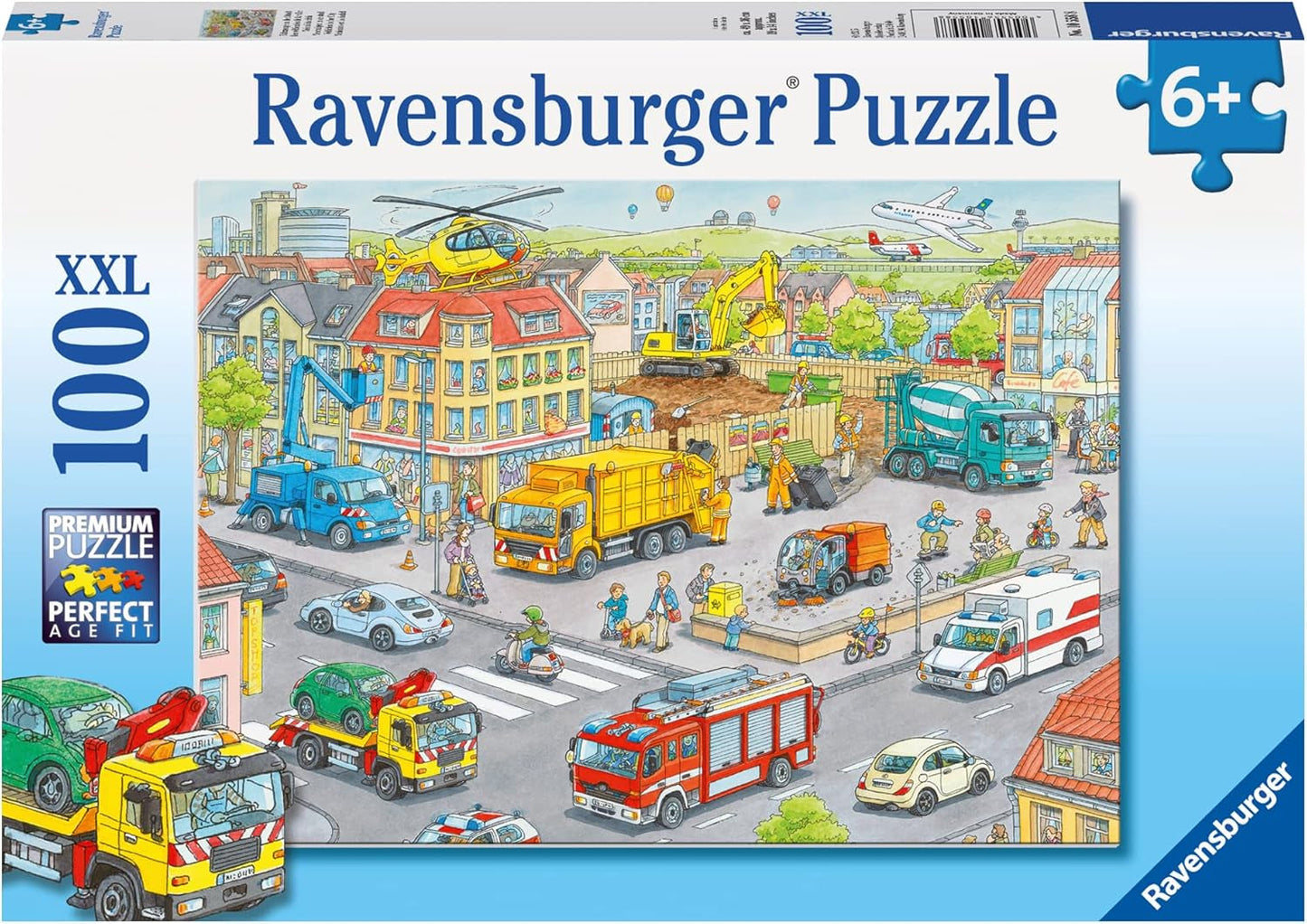 Puzzle infantil Ravensburger - 10558 Vehículos en la ciudad - Puzzle para niños a partir de 6 años con 100 piezas en formato XXL Puzzle Naty Shop Título predeterminado