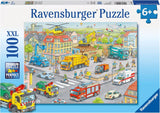 Puzzle infantil Ravensburger - 10558 Vehículos en la ciudad - Puzzle para niños a partir de 6 años con 100 piezas en formato XXL Puzzle Naty Shop Título predeterminado