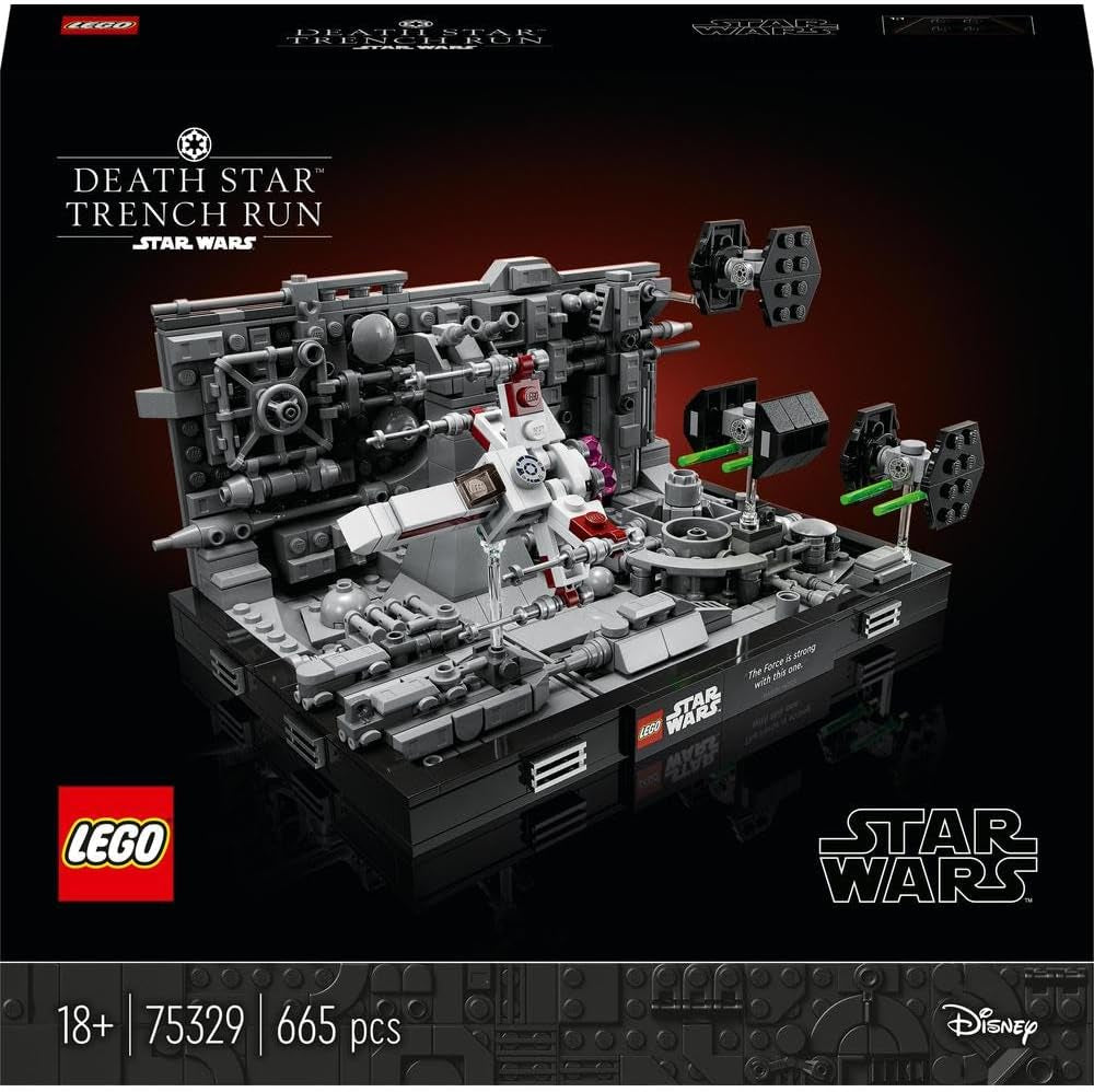 LEGO 75329 Star Wars Death Star Trench Run Diorama Set, Kit de modelo para adultos del Ala-X de Luke Skywalker, Mercancía para fanáticos de A New Hope, Decoración de habitaciones, Juegos de construcción de regalo Besuche den LEGO-Store