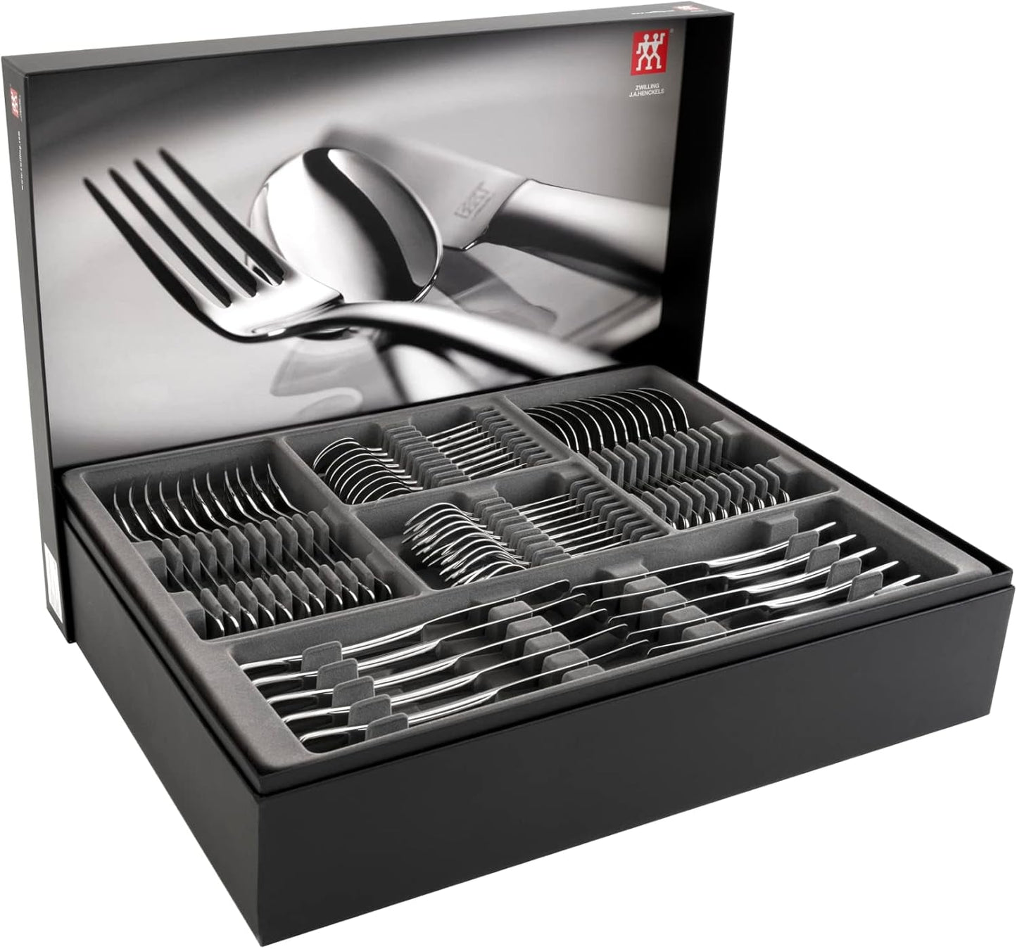 ZWILLING Cubertería Nottingham, 72 piezas, para 12 personas, acero inoxidable 18/10 Cocina Naty Shop
