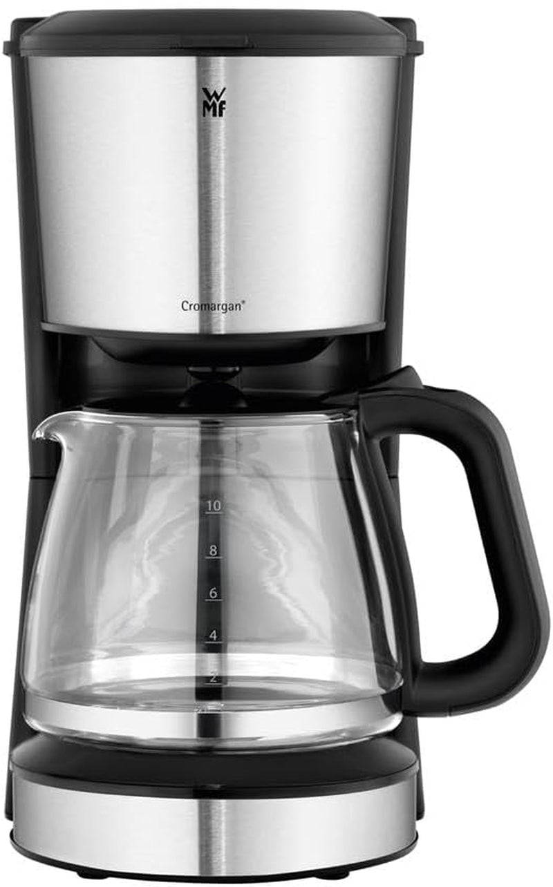 Cafetera espresso WMF Bueno con jarra de cristal, café filtrado, 10 tazas, botón encendido/apagado, sistema antigoteo, filtro oscilante, parada automática, placa calefactora, 1000W