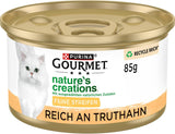 Gourmet Nature's Creation Comida húmeda para gatos en gelatina, pavo natural, paquete de 12 (12 x 85 g)