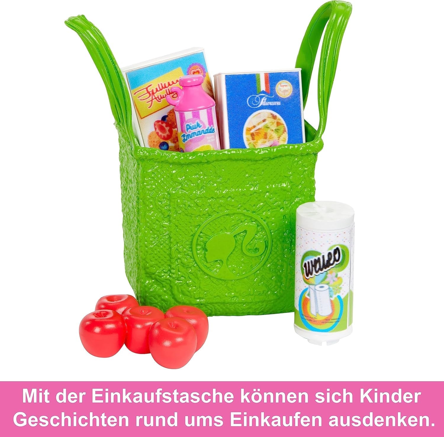 Barbie Doll Pantry Playset con más de 25 piezas de cocina y accesorios: perfecto para pequeños amantes de la comida y regalo para niños de 3 años en adelante, HJV38