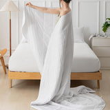 Edredón de verano 155X220 Edredón de verano ligero Edredones de 90 GSM Edredón de 155X220Cm Edredón fino Utilizable sin funda Edredón refrescante Suave Acogedor Blanco Edredones y edredones Naty Shop