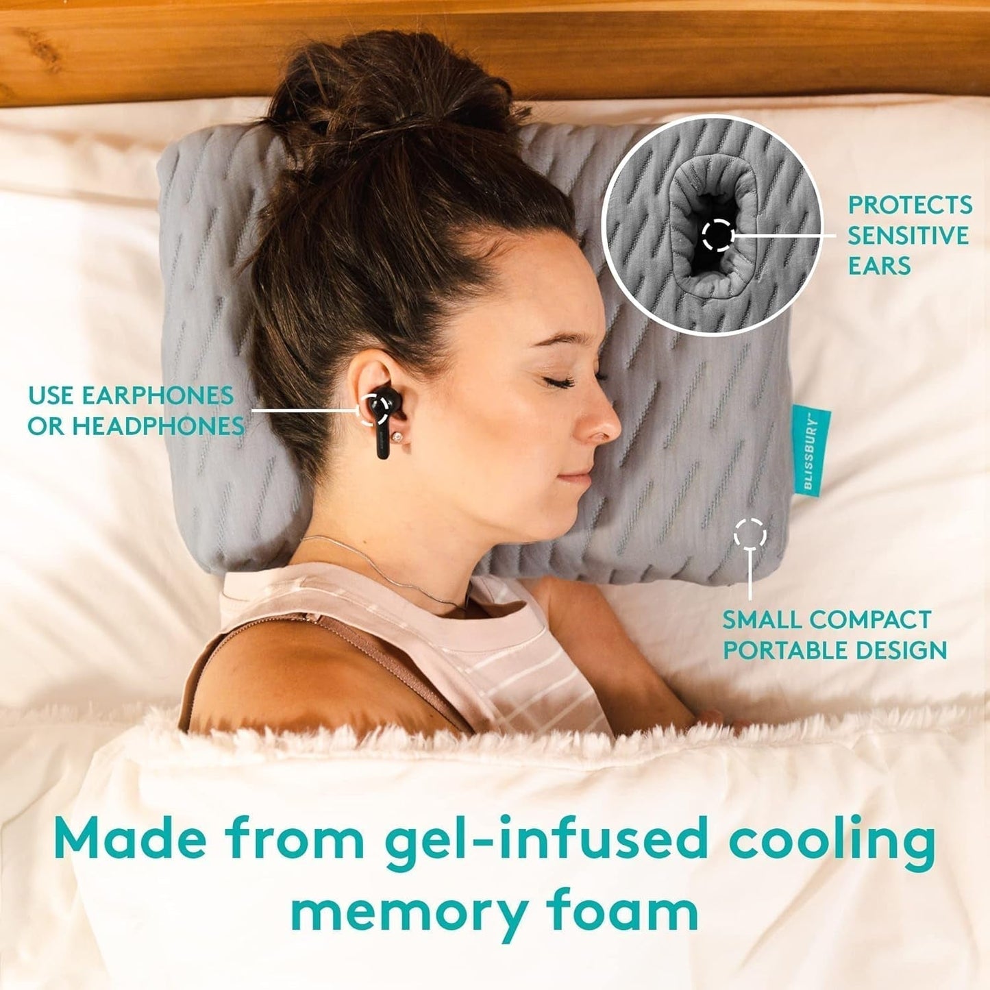 BLISSBURY mini almohadilla para personas con dolor de oído Naty Shop almohadillas estándar