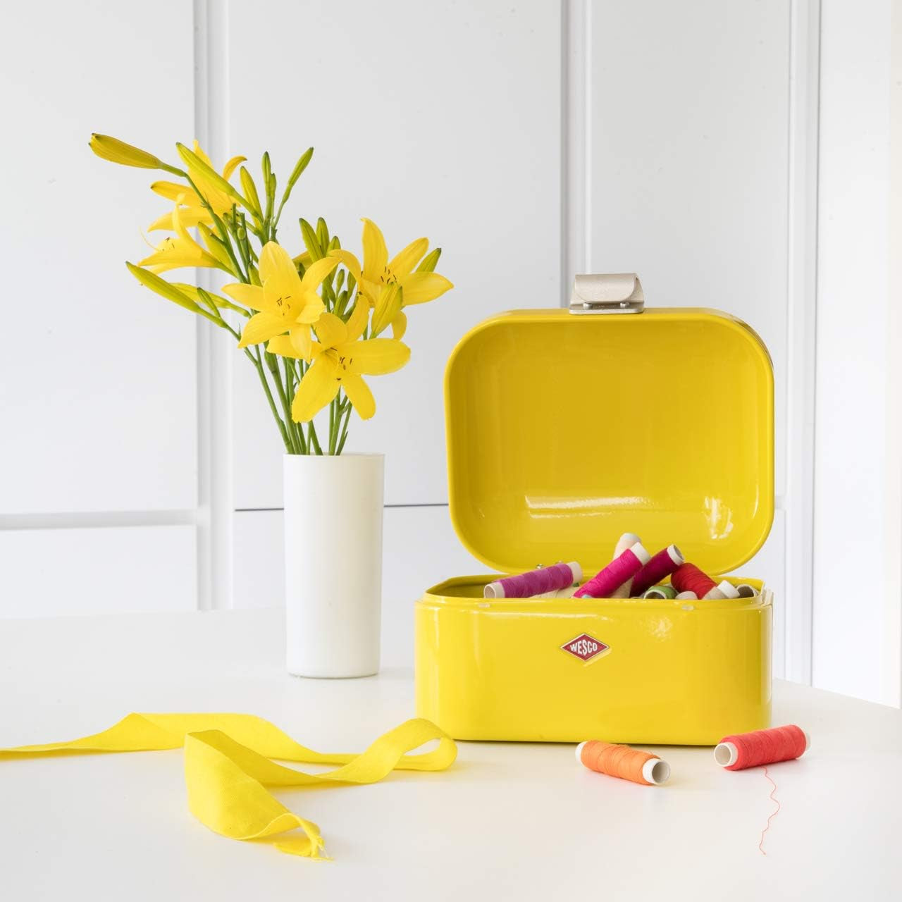 Wesco 235 001 Panera Mini Grandy 17 x 18 x 12 cm (largo/ancho/alto) rosa, acero inoxidable Cajas para almacenar alimentos Naty Shop