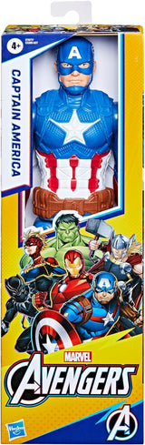 Marvel Avengers Titan Hero Series Blast Gear Capitán América Figura de acción Juguete grande de 30 cm para mayores de 4 años Figuras de acción azules Naty Shop