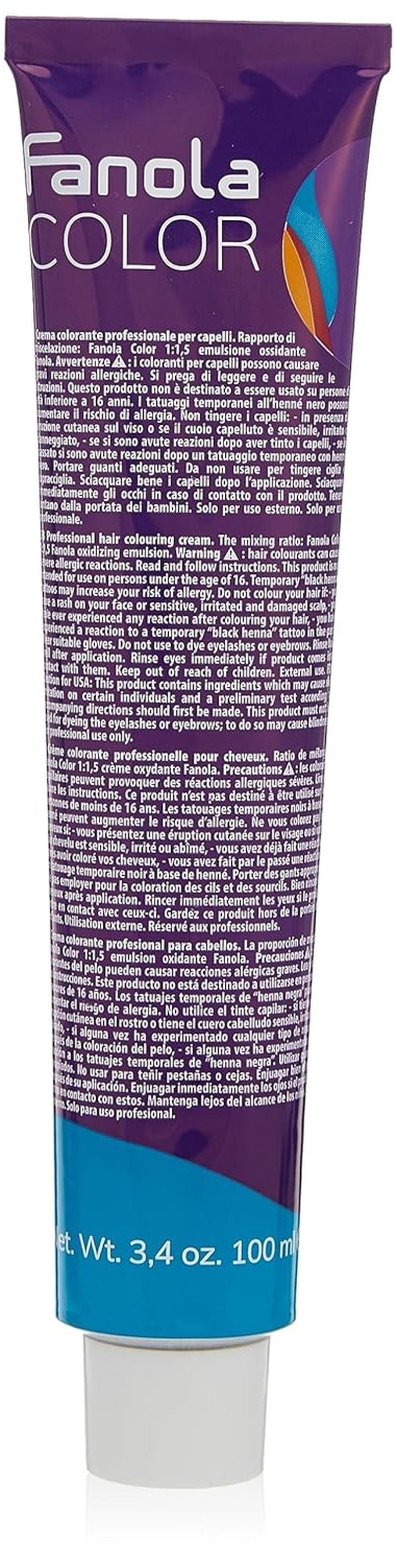 Fanola crema colore Crema colorante 7.0 Rubio, 100 ml Tinte para el cabello Naty Shop 8.44 Rubio claro cobrizo vivo