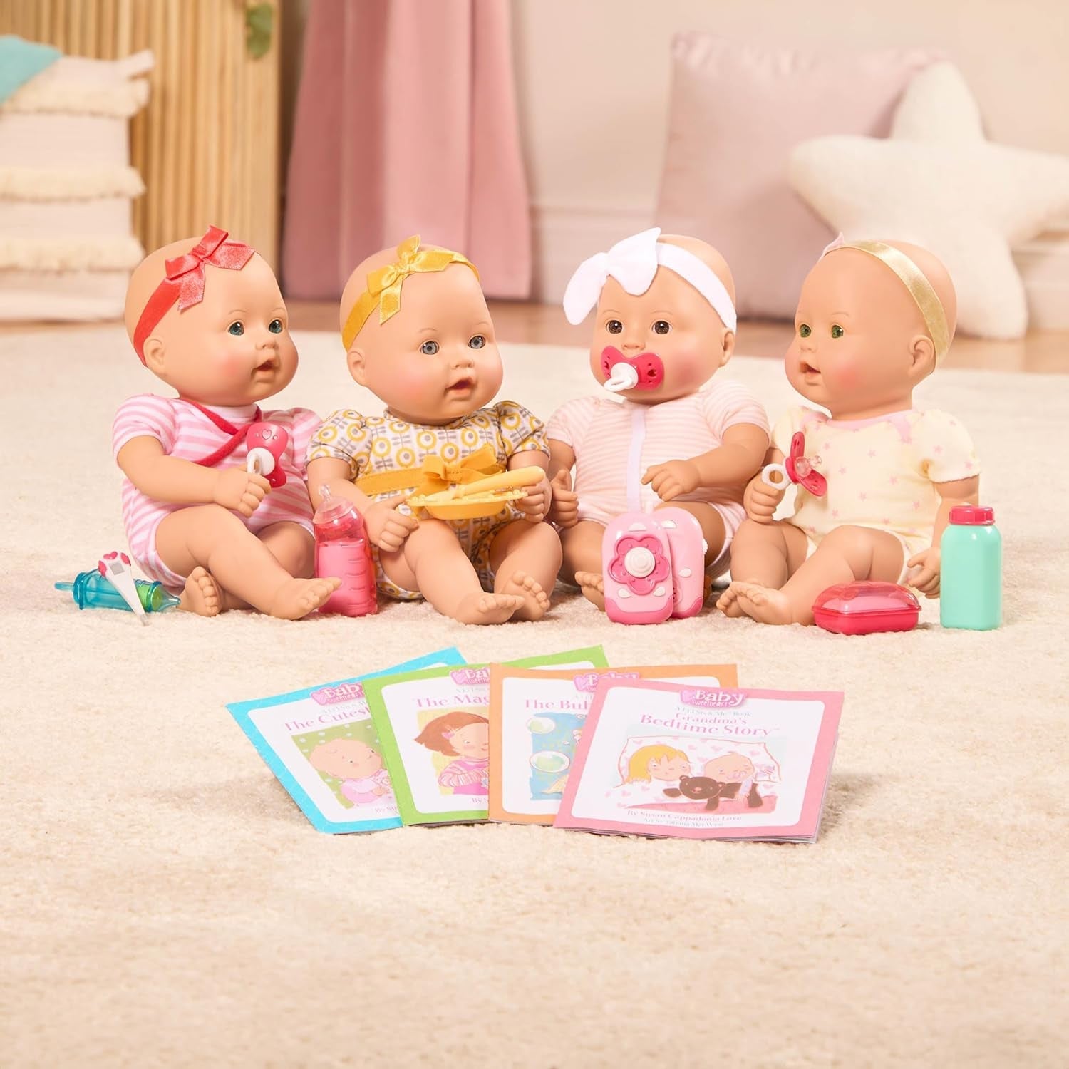 Muñeca Baby Sweetheart - Hora de acostarse - 31 cm - Cuerpo blando - Accesorio para chupete - Juego de simulación - Juguete a partir de 3 años