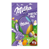 Milkshake Me Egg – huevo de chocolate relleno con mini huevos de colores de chocolate con leche alpino – 97 g