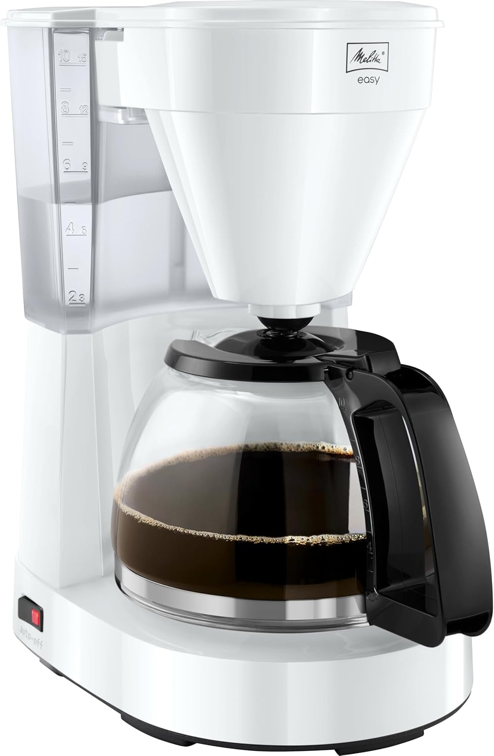 Melitta Easy – Cafetera espresso con filtro y jarra de cristal, para hasta 10 tazas de café, negra