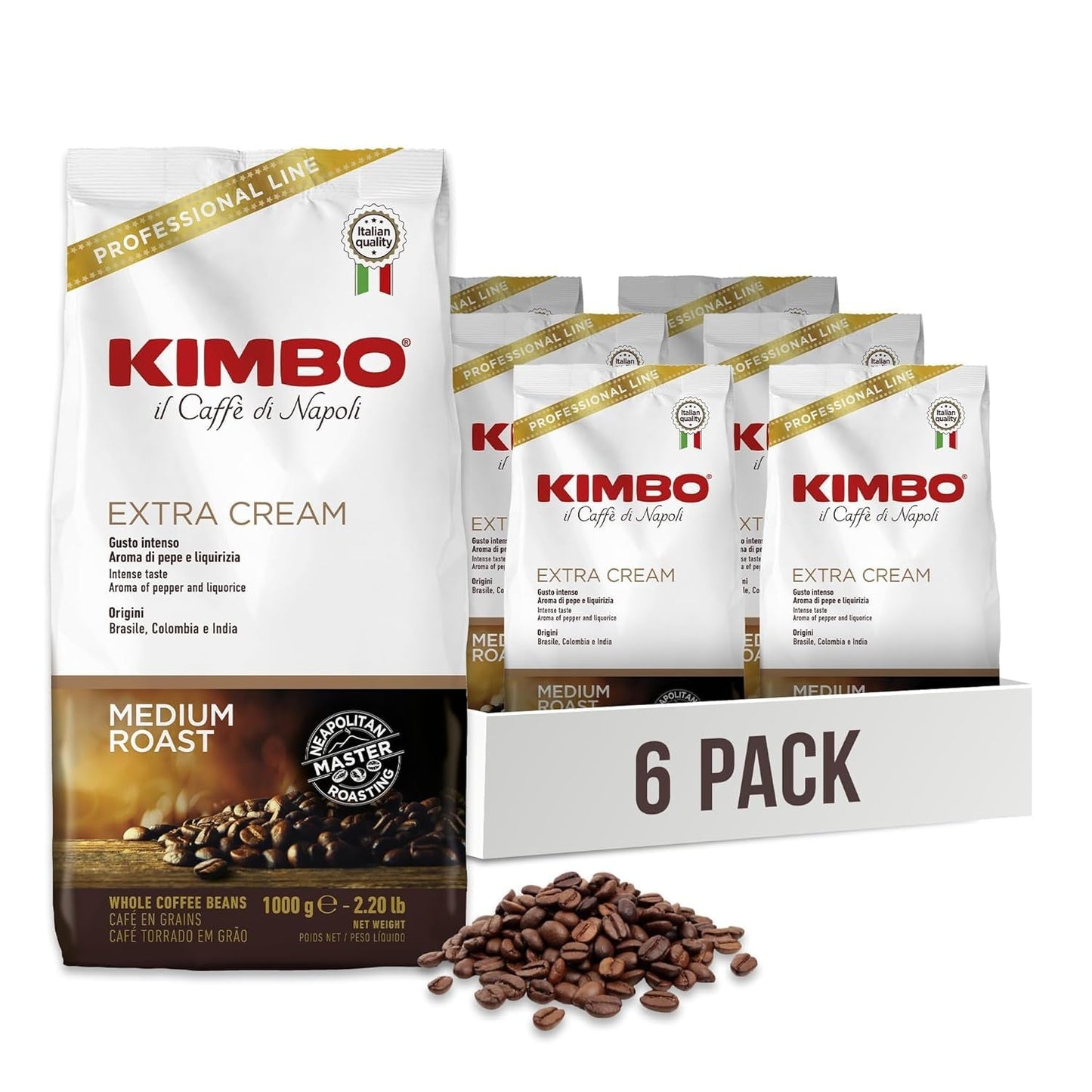 Kimbo Espresso Bar Extra Crema 6 x 1kg Café en grano