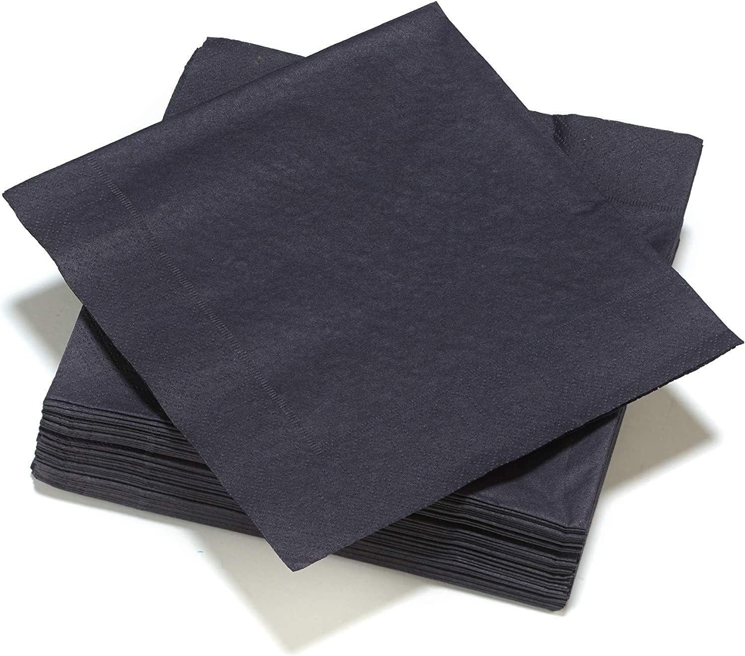 - Servilletas de fibra de seda - Negro - Servilletas de papel certificadas Fsc® - Reciclable y biodegradable - Tamaño 40 X 40 Cm - 3 capas - 40 servilletas