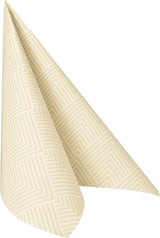 Papstar, 50 servilletas "ROYAL Collection" pliegue 1/4 40 Cm X 40 Cm champagne "Elegance", #86497