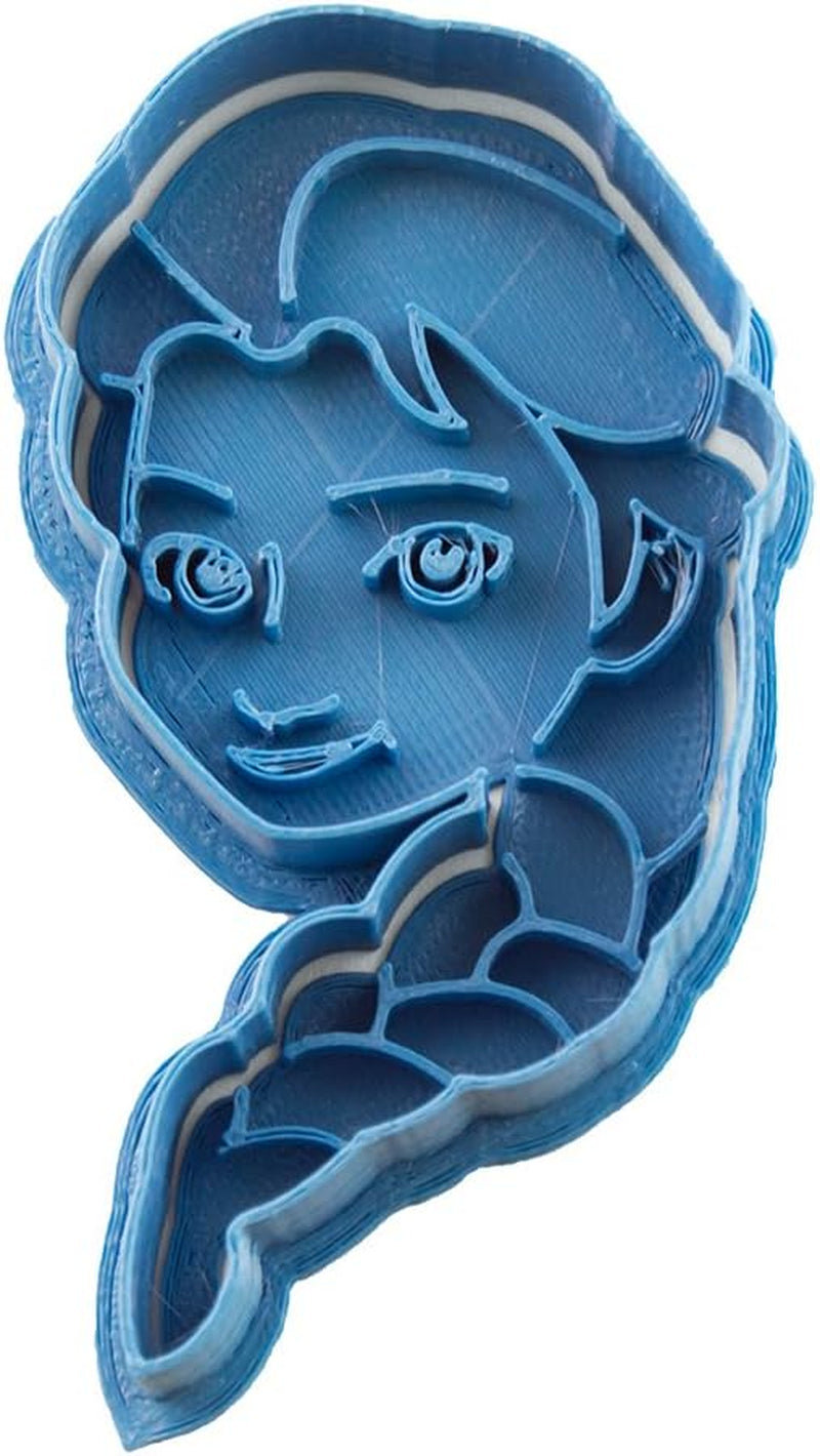 Molde para galletas Frozen Elsa, azul, 8 x 7 x 1,5 cm